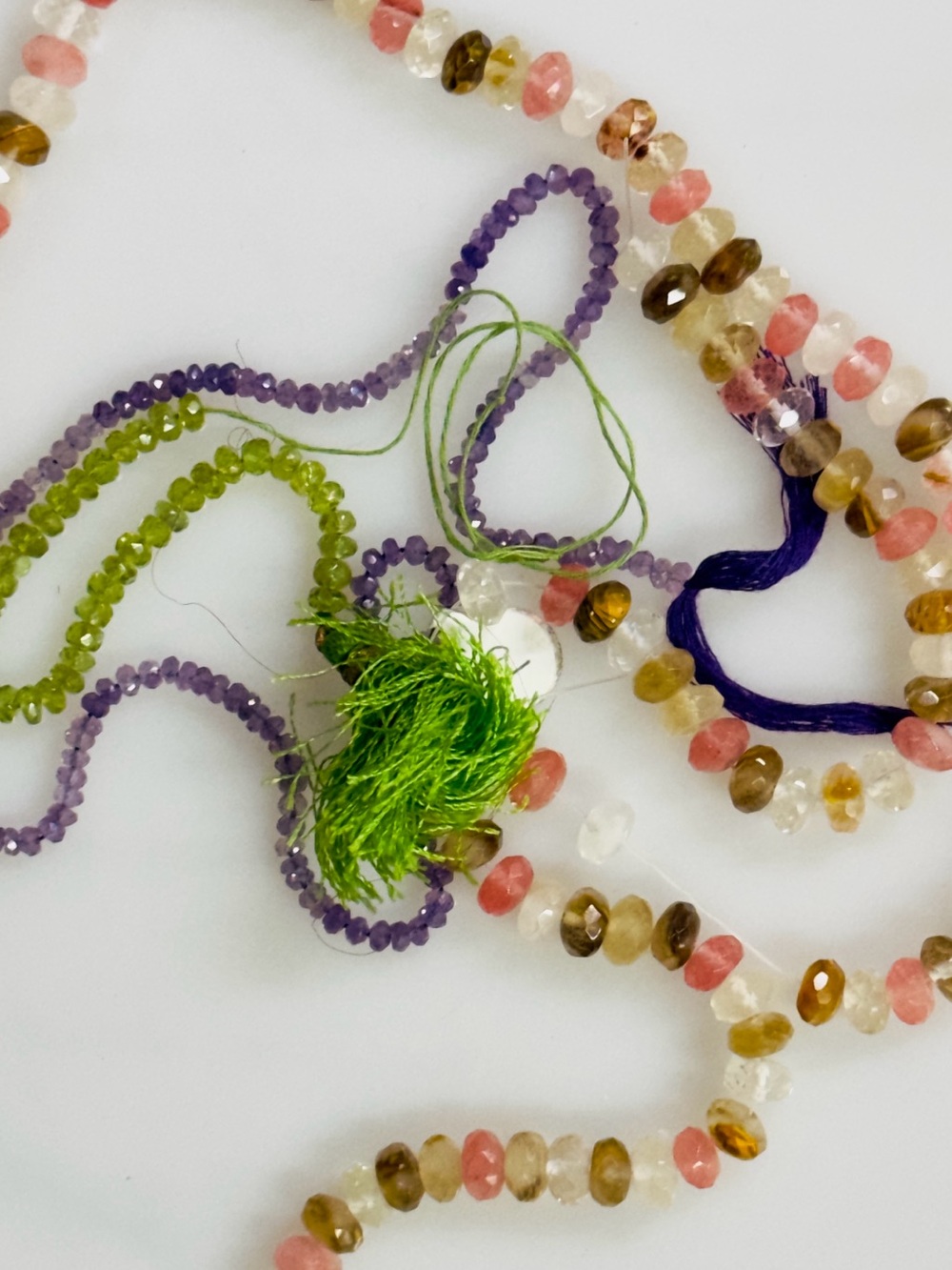 Natural Gemstone Bead Strands Amethyst, Peridot and Tourmaline?